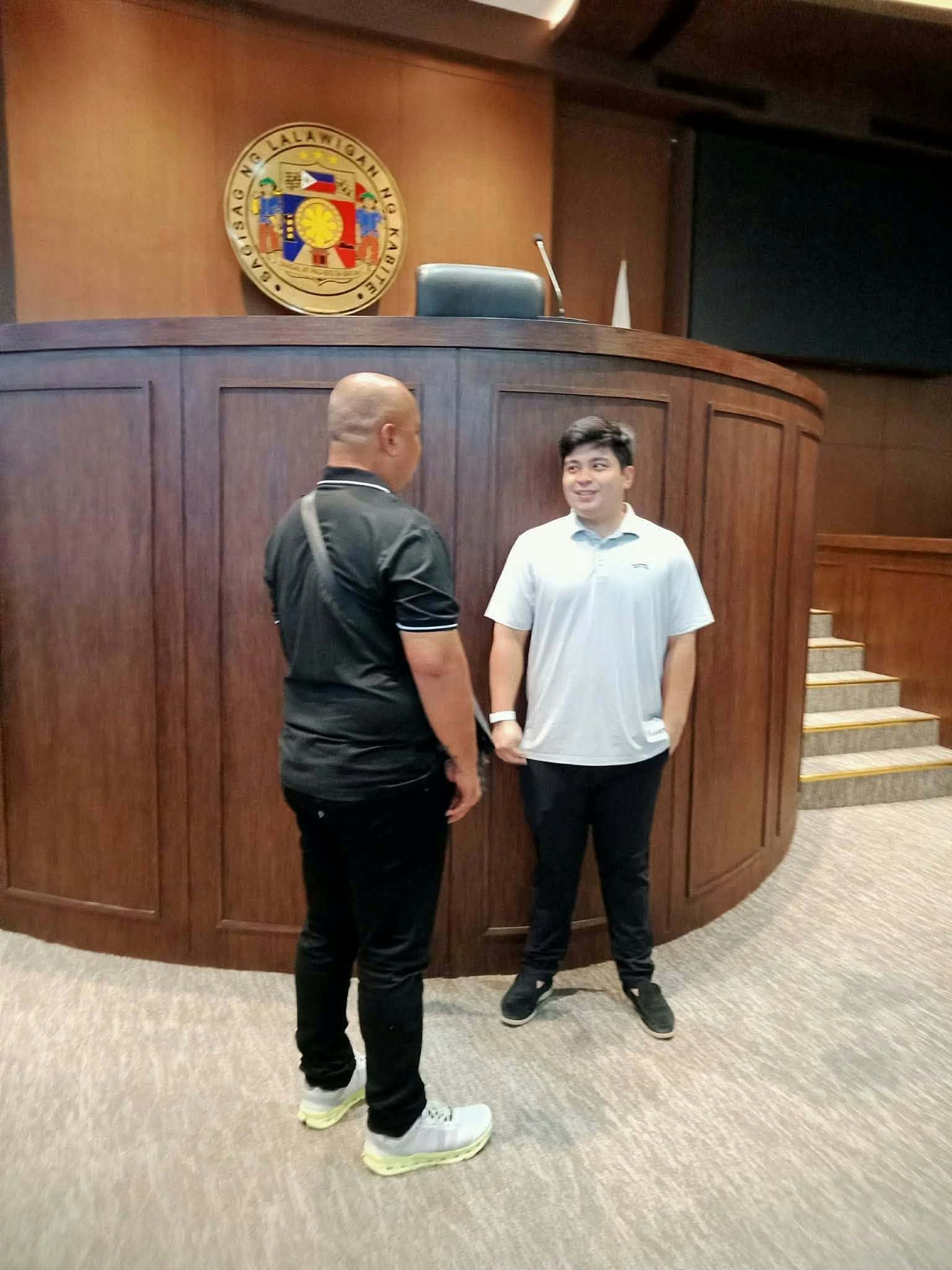 Batang GMATHS representative speaking with another person during a courtesy visit